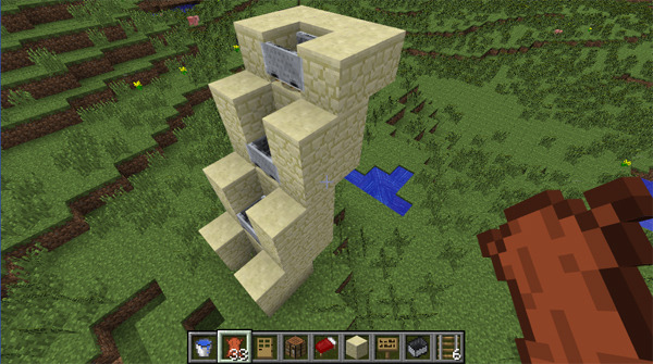 Сооружение для лифта в майнкрафте