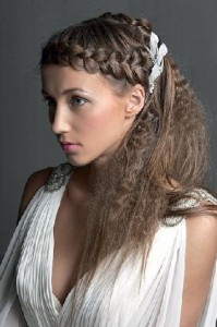 Прическа греческая коса